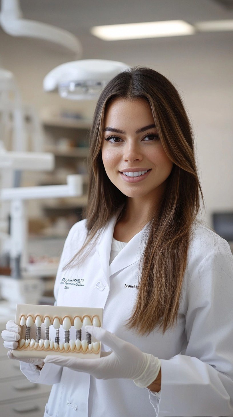 Dentist with samples